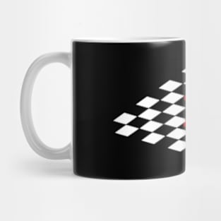 Heart vs brain chess board Mug